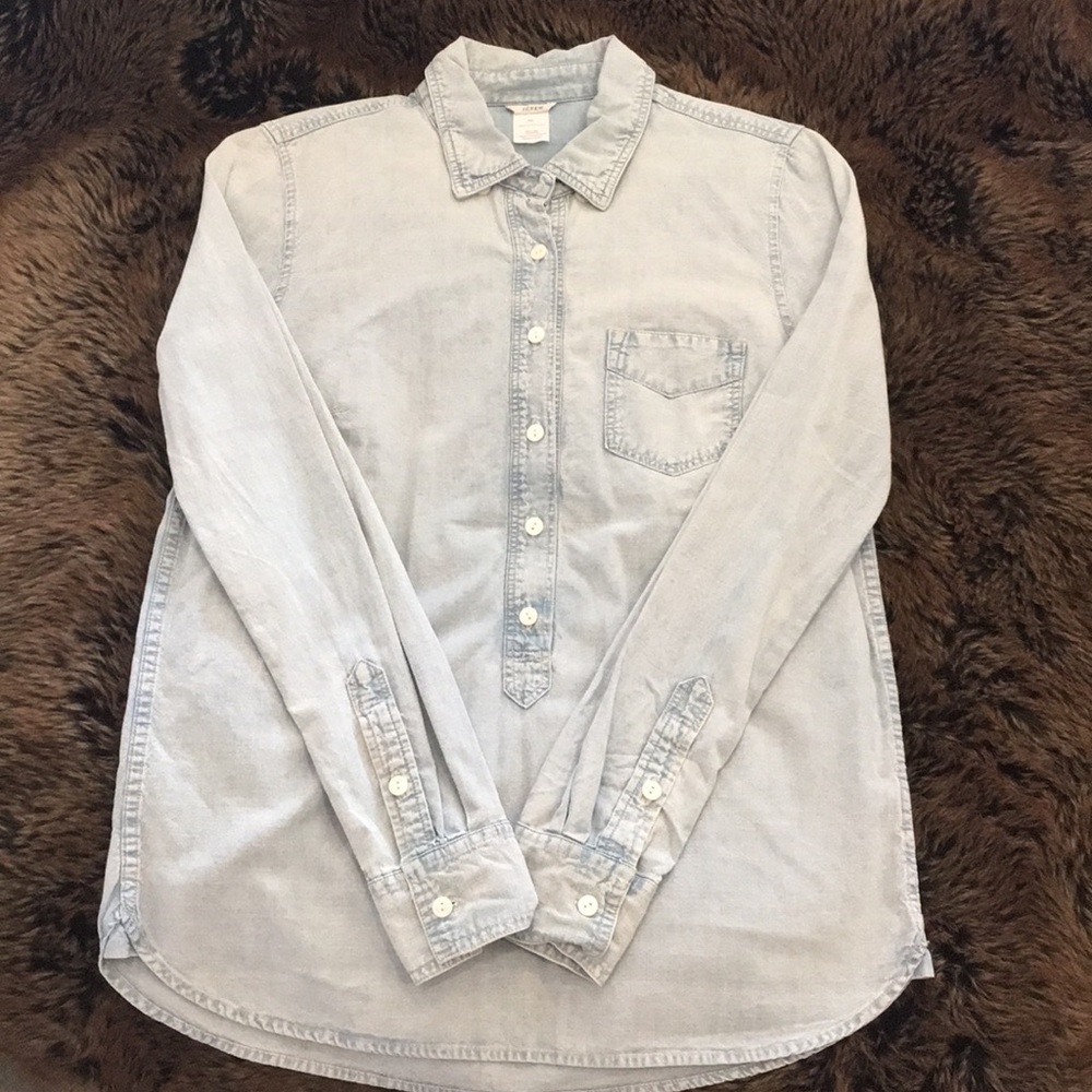 J. Crew Chambray half button-up